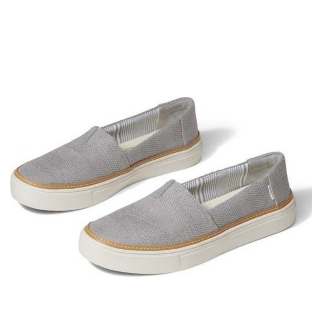 TOMS Gray Slip-On Shoes 8.5 NWOT